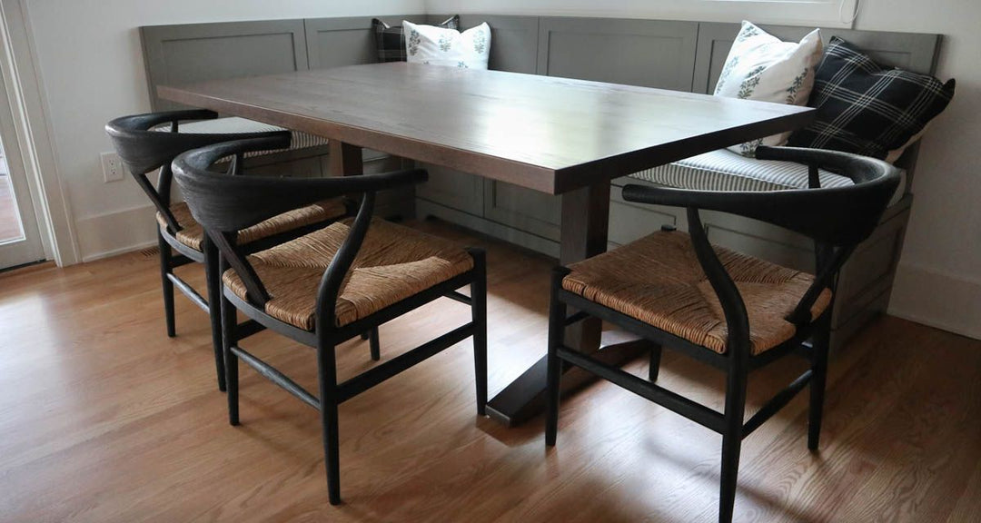 36x90x30 Dana Walnut Thick Top No Apron Clean Edge No Distress No Grooves Natural Satin