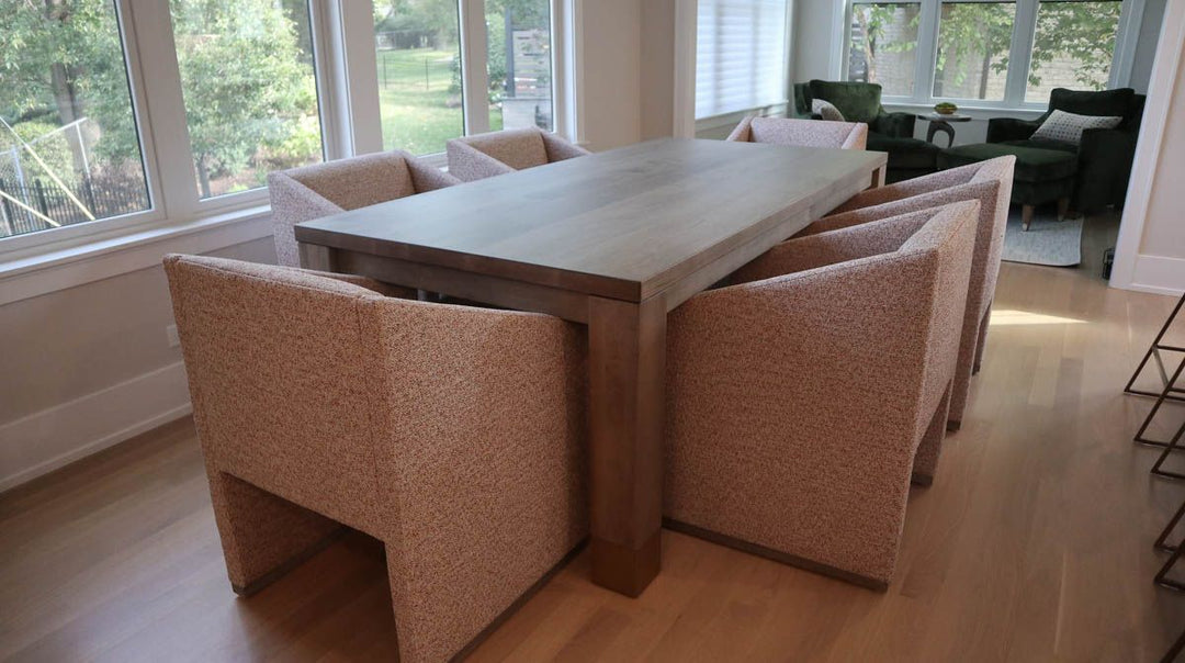 39.5x84x30 Four Leg Flush With Sides Hard Maple Clean Edge No Distress Prado Flat Subtle Gold Cuffs