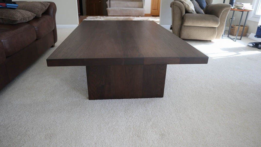 57x35x16 Oswald coffee table thick top  base hickory Briar flat 1