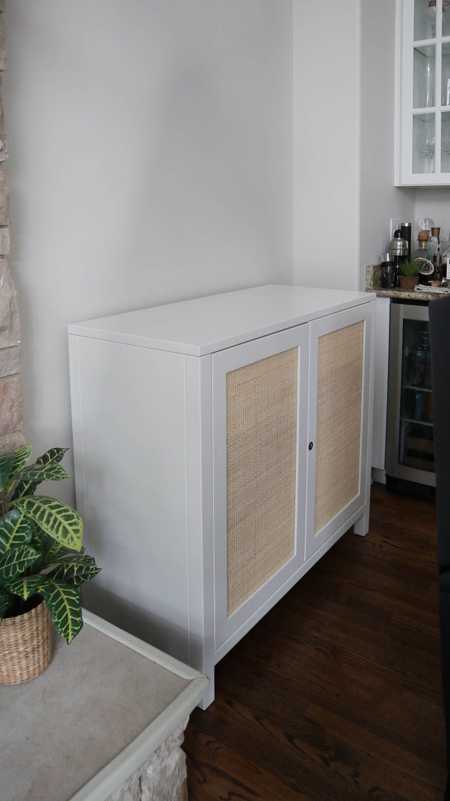 Arlington Heights 18x41x37custom cabinets with webbing inset brown maple AF15 BM Steam satin