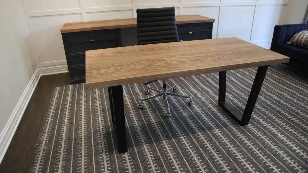 Barrington 30x64 Desk Angled Picture Frame 3x1.5 clean edge no distress no grooves thick top ash Almond flat Flatter Black base 2