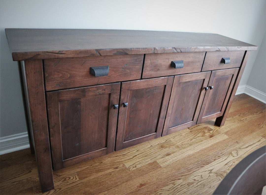 Beaumont Buffet 79x20x37 brown maple trad brown flat finish 6-7 distress