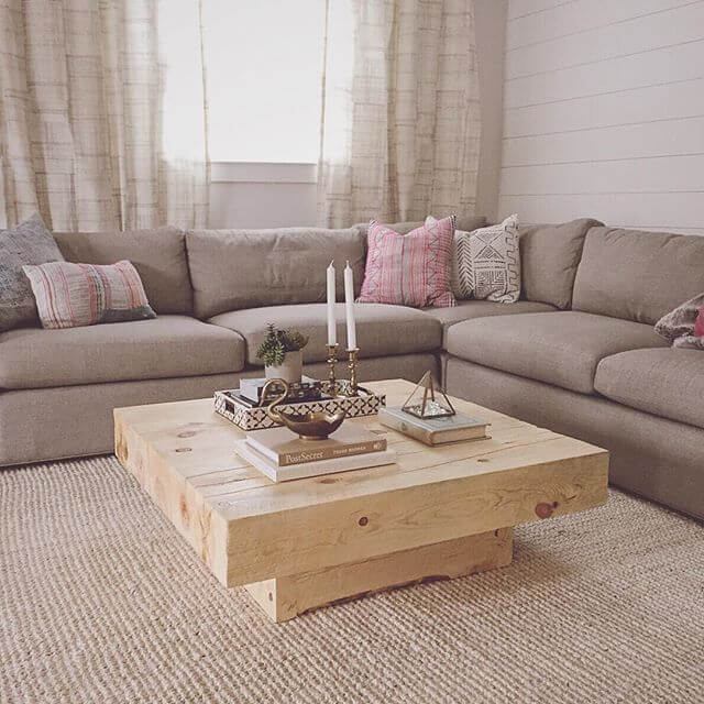 Block Base Coffee Table