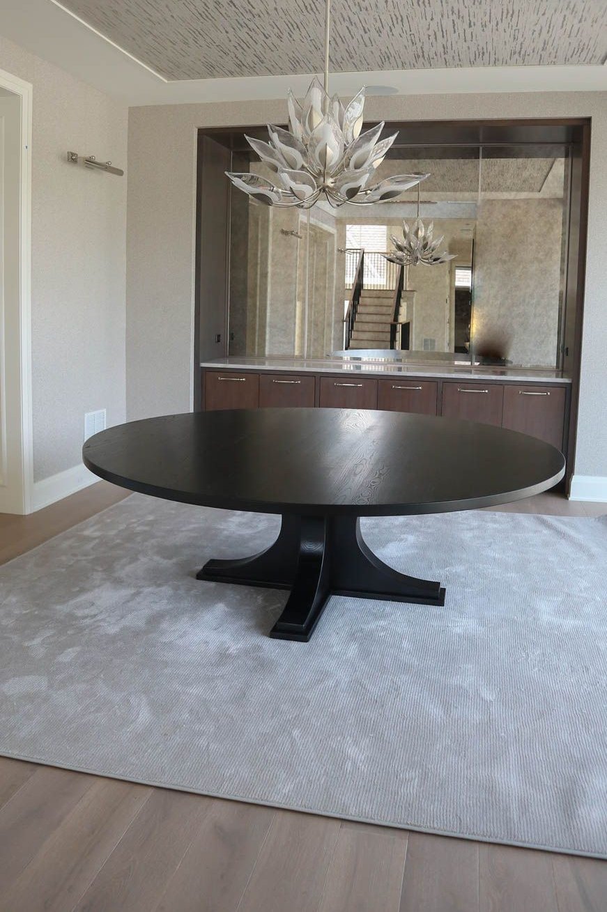 Burr Ridge 90 Crescent ash thick top clean edge no distress no grooves Black Espresso satin 2