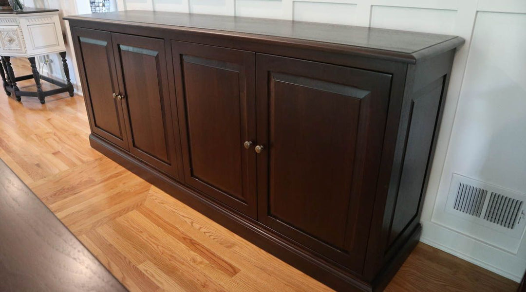 Chicago 20x88x36.5 custom buffet walnut Traditional Brown satin