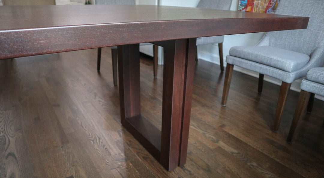 Chicago 45x74x30 wood picture frame base with 2 grooves walnut thick top clean edge no distress Traditional Brown satin 1-24 leaf