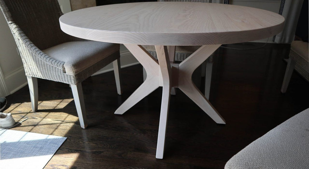 Chicago 48 round Brewer Ash thick top no distress clean edge limed flat 1280x700