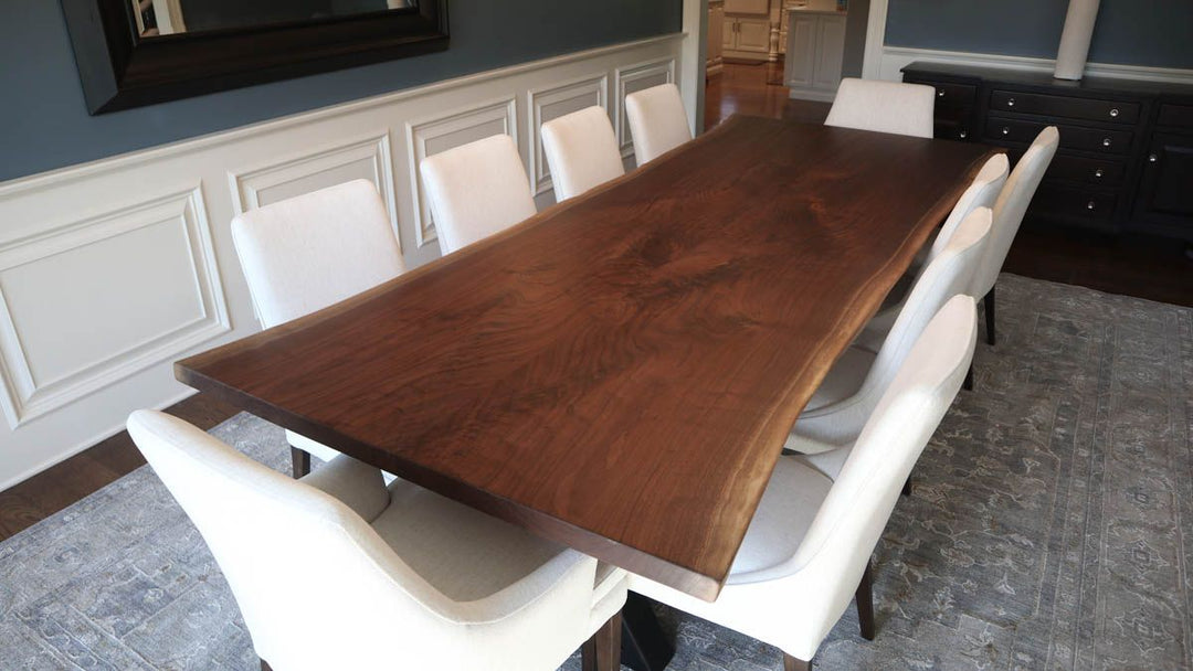 Clarendon Hills 42x120 Monarch walnut slab no distress natural flat Texture Dull Black