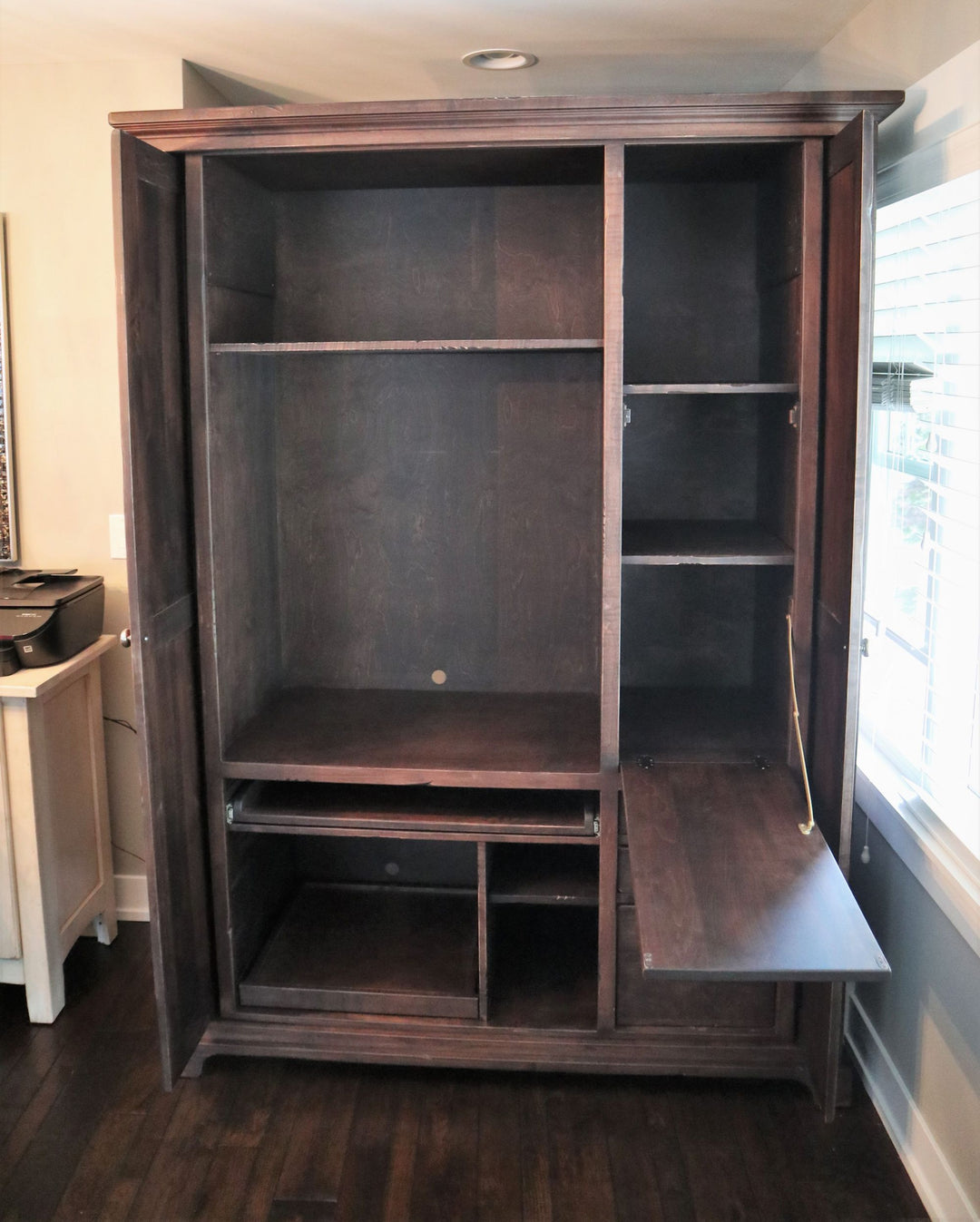 Computer armoire 62x84x23  brown maple 4 dist espresso med flat 3