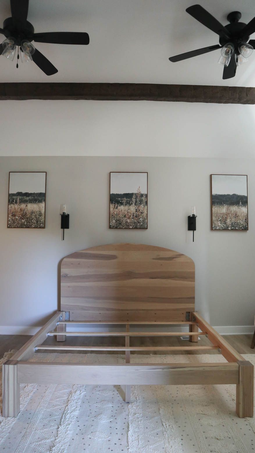 Custom King Bed Hickory Sand Flat