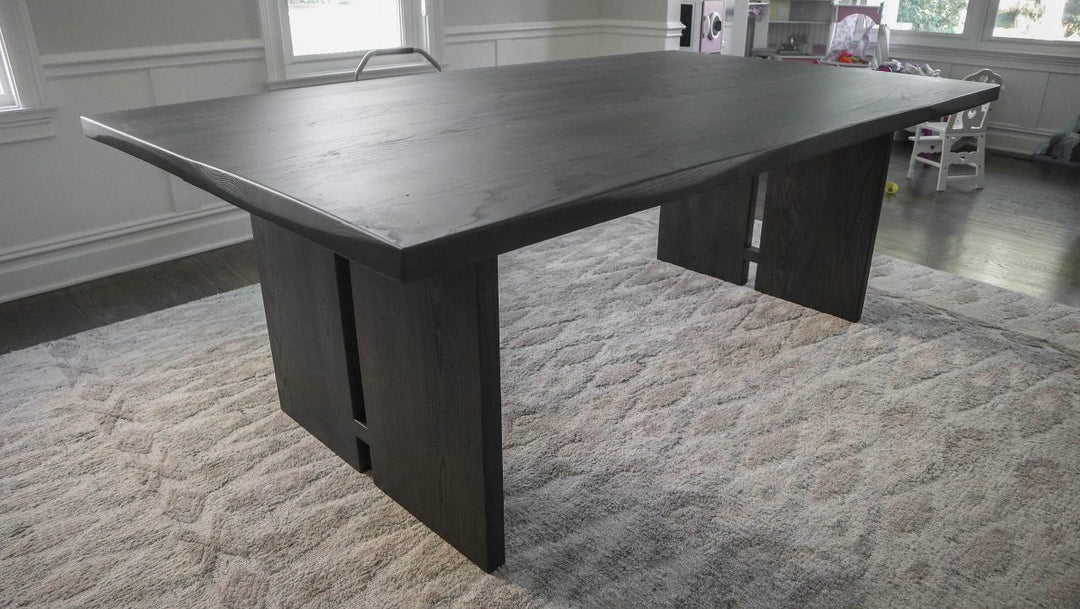 Deerfield-48x84-Dana-60-between-pedestals-all-ash-thick-top-minimum-distress-natural-wavy-edge-Slate-flat-2-24-leaves