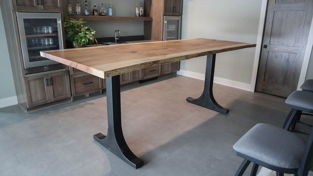 Fowler MI 40x108x42 Metal T modified pecan slab natural satin natural steel 2