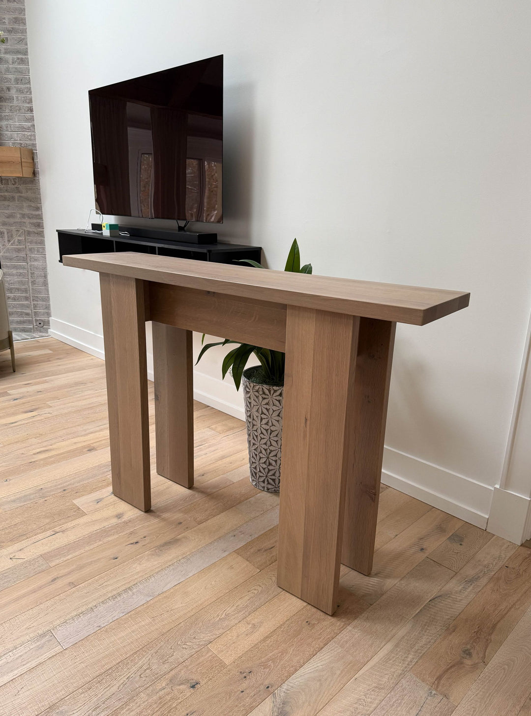 Frankfort 14x62x42 Custom Console Quarter Sawn White Oak Sand Flat