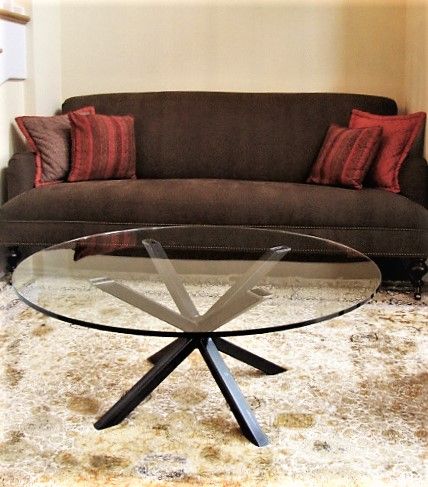 Glass Top Metal Coffee Table
