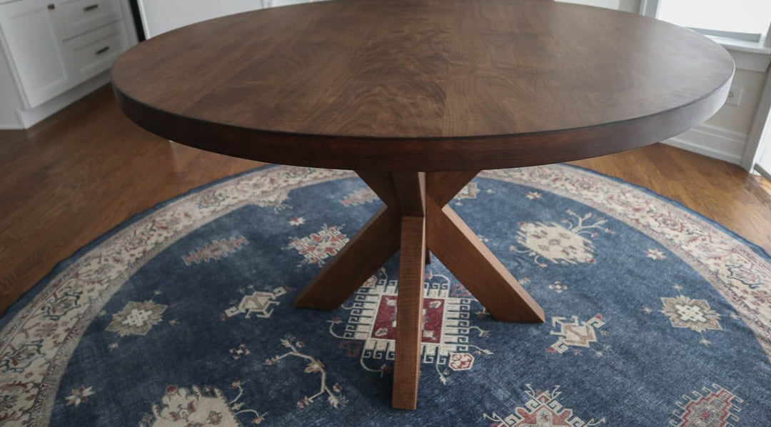 Glendale Heights 48 Double Wood X hard maple thick top clean edge no distress no grooves Earthtone 2