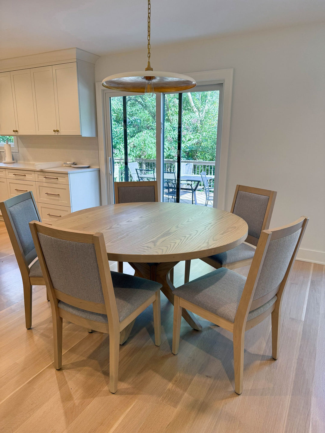 Glenview 54 Brewer Thick Top Clean Edge No Distress Ash Sand Flat Wescott Hard Maple Sand Flat C22-11 Zinc