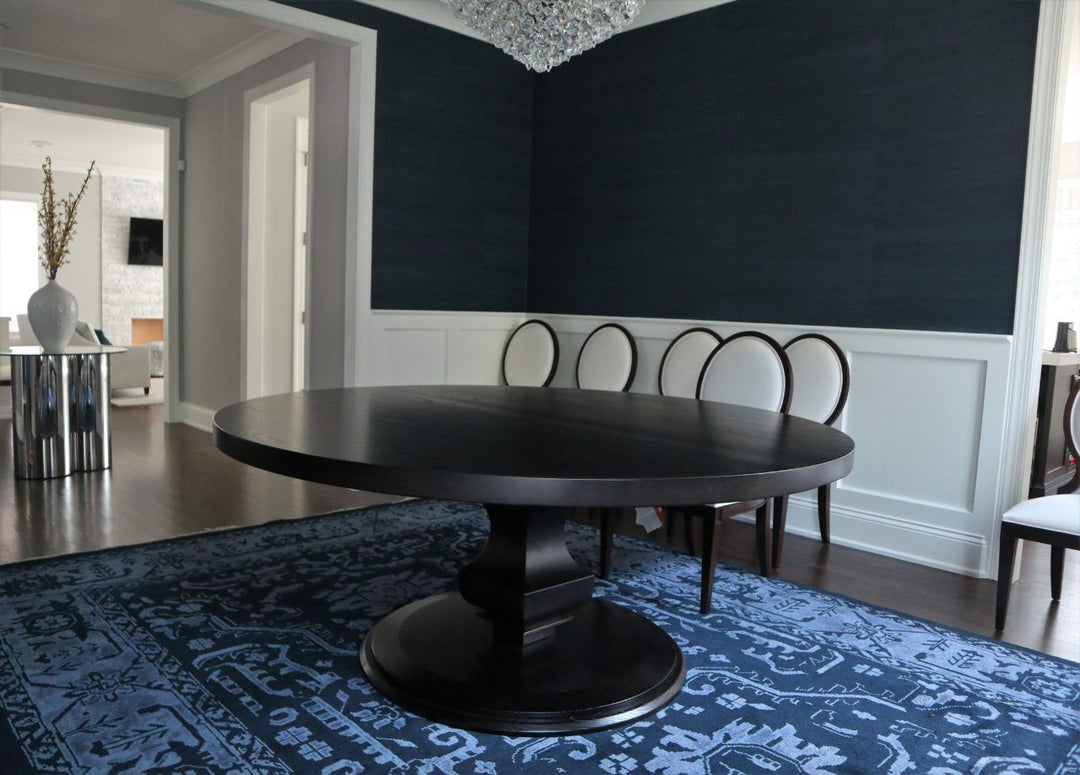 Glenview 72 round anchor ped 12 in version round floor base extra thick top clean edge no grooves no distressing silverton brown satin 1280x919