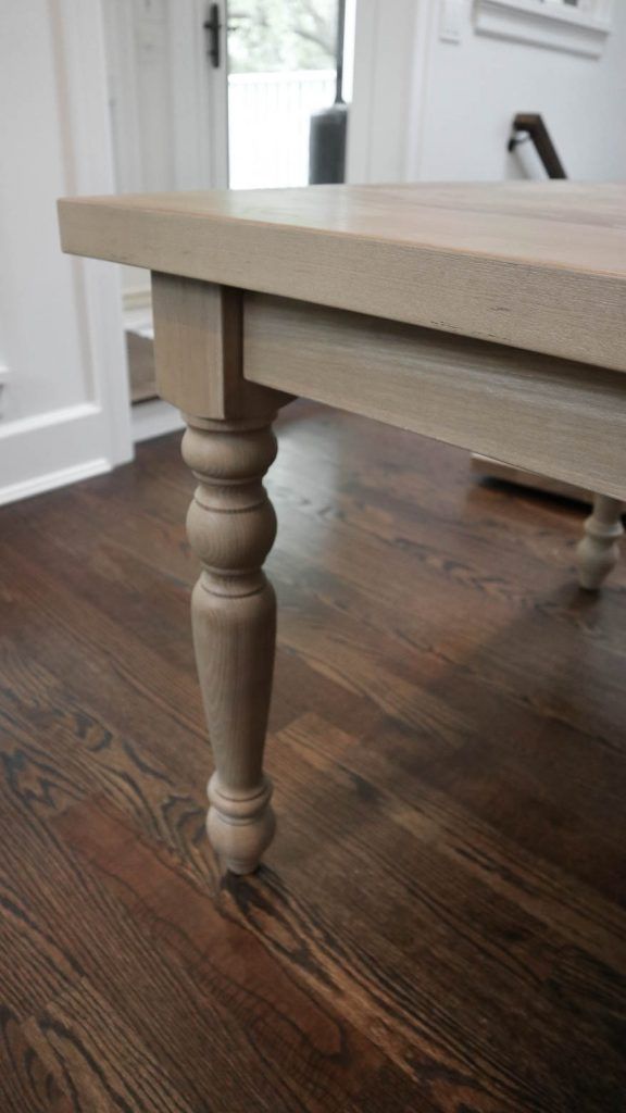 Highland Park 44x86x304 leg 1111 2 overhang sides 4 ends 3.25 apron all ash thick top clean edge Natural Earth light cream cerused flat 2 18 leaves 576x1024