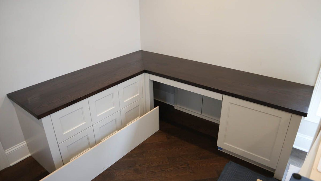 Hinsdale L shape top 25.5x91.58 long side 25.5x76 short ash Silverton Brown satin 1