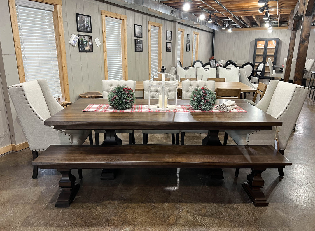 |#118| HICKORY ANCHOR TABLE & BENCH