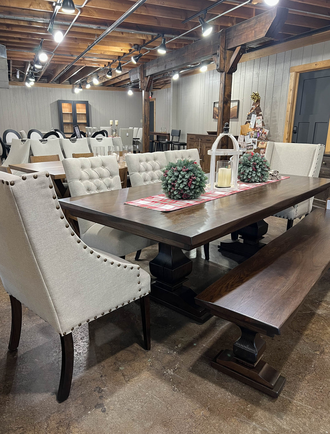 |#118| HICKORY ANCHOR TABLE & BENCH