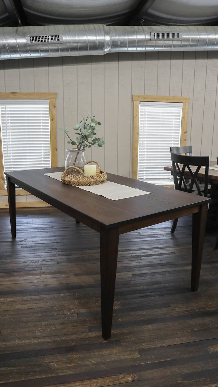 |#155| HICKORY TAPERED FOUR LEG TABLE