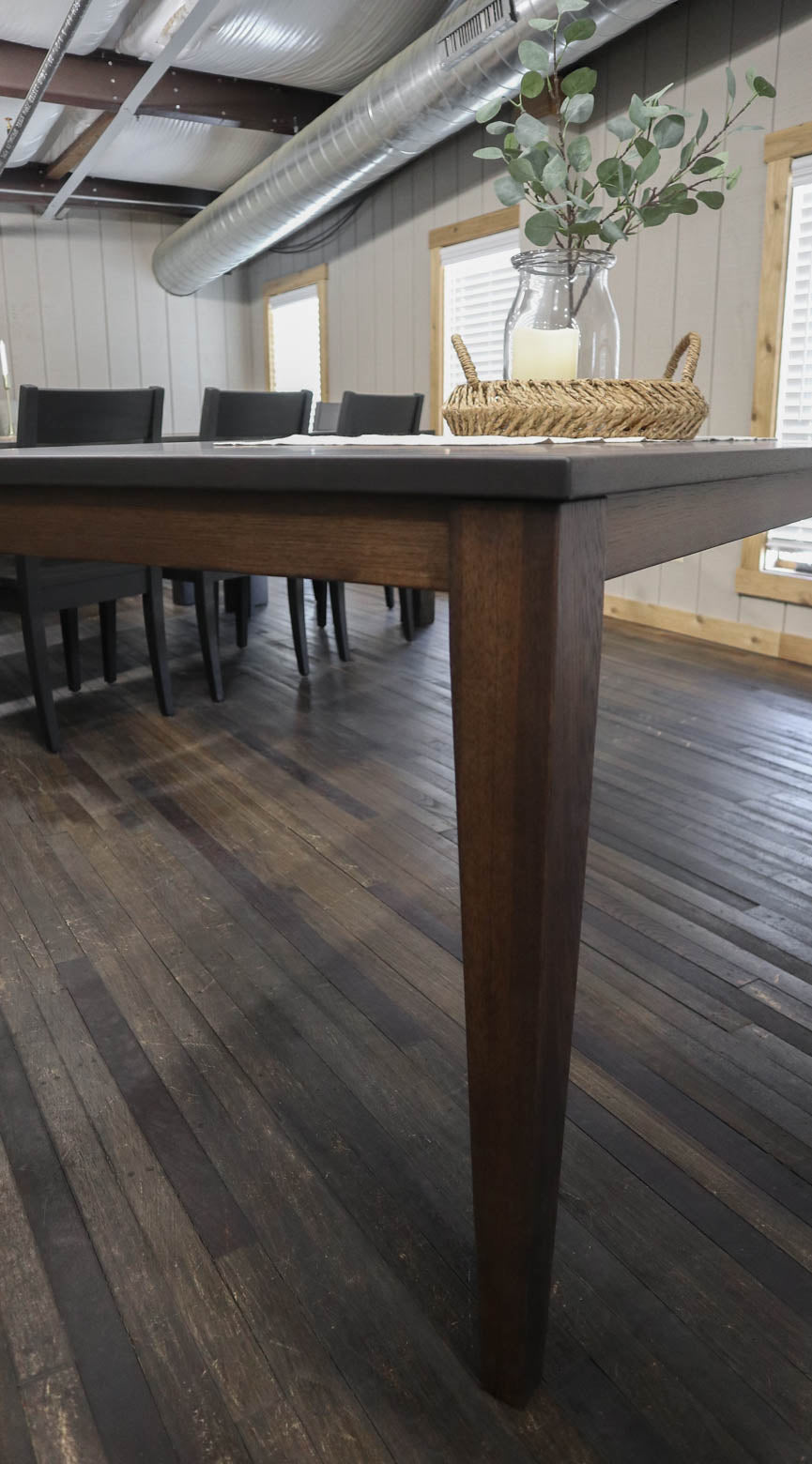 |#155| HICKORY TAPERED FOUR LEG TABLE