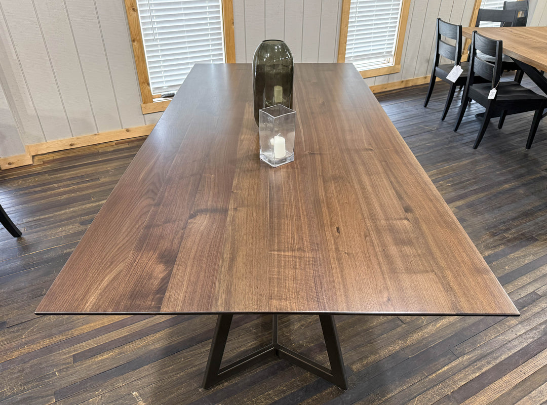 |#180| WALNUT TRI-FLECTION TABLE