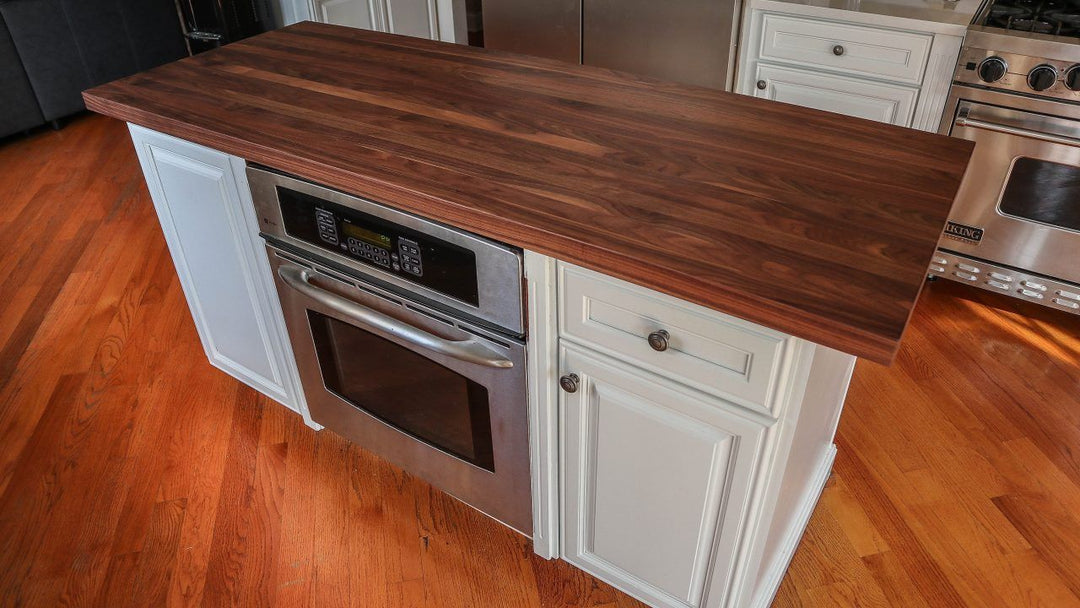 Island top 28x72 thick top solid walnut thinner narrow strips no dist round over edge natural flat 1 1280x720