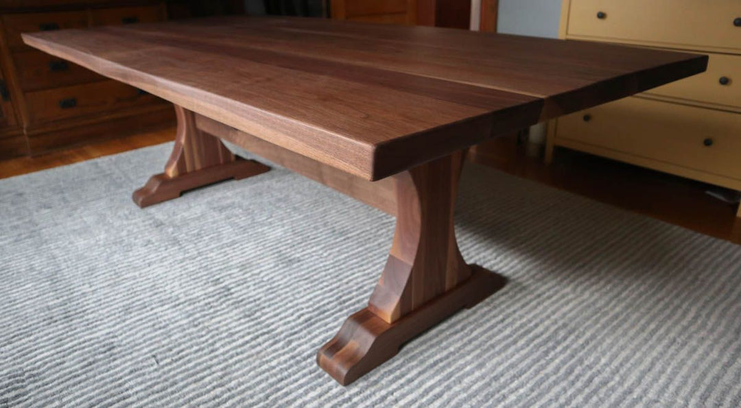 LaGrange-44x90x30-Craftsman-walnut-thick-top-no-apron-cross-brace-natural-wavy-edge-no-distress-natural-flat