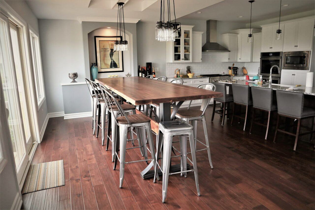 Metal Arched Base Walnut Top Natural Wavy Edge Light Distress 1 1 1280x853