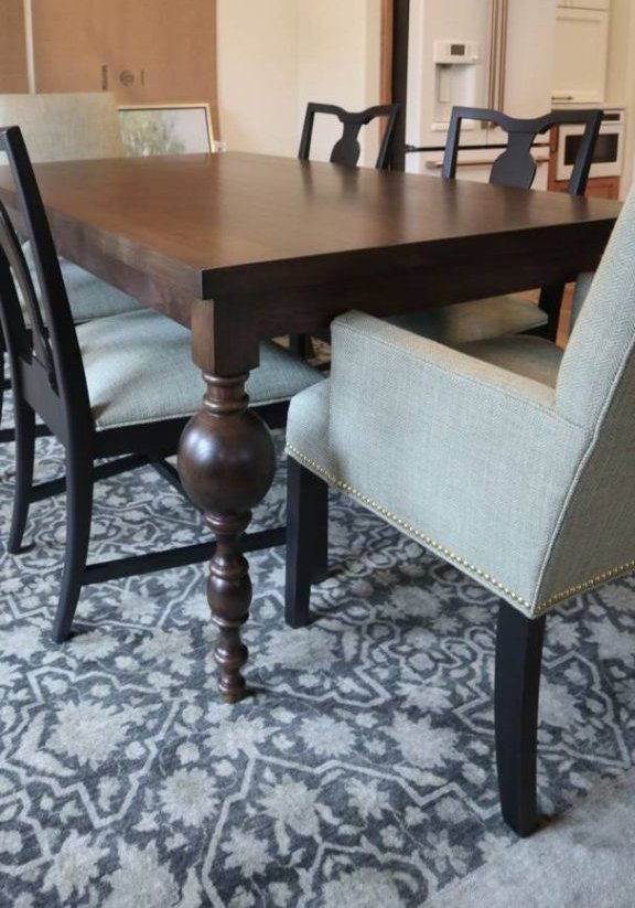 Mokena 42x72x30 Custom Turned Hickory thick top apron clean edge no distress no grooves Briar satin 2 18 leaves 3 576x1024