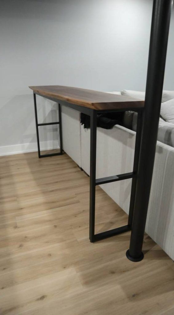 Naperville-20x84x42-Metal-Picture-Frame-stretcher-on-sides-walnut-live-edge-natural-flat-Flatter-Black-base