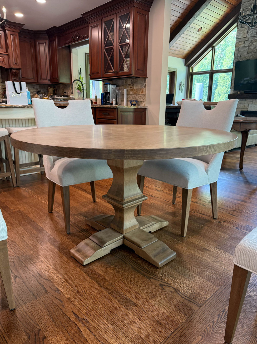 Naperville 52 Franklin with Feet Hard Maple Thick Top Clean Edge No Distress Sandstone Flat Westal Brown Maple Sandstone Flat R1-32 Snow White