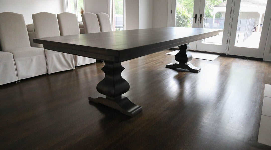 Northfield 44x120x30 Tuscan hard maple apron thick top clean edge no distress Charcoal flat