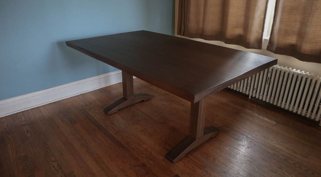 Oak-Park-39x66x30-Wedgepost-all-hickory-thick-top-no-apron-no-cross-brace-no-grooves-minimal-distress-natural-wavy-edge-Old-Manor-flat