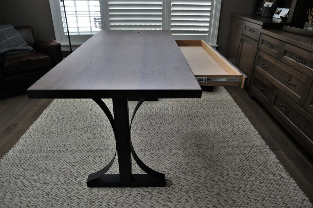 Pencil drawer 3 in deep top Winter Brown dark flat base Flat Black powder coat 1280x853