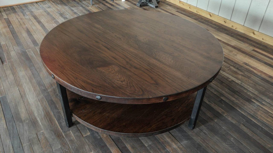 Round Metal Detail Coffee Table