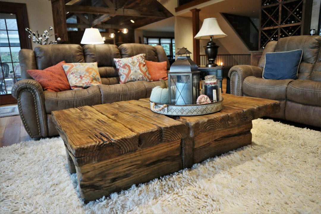 St. Cin timber style coffee table 36x60x15 rough uneven look wide timbers house provincial flat 2 1280x853