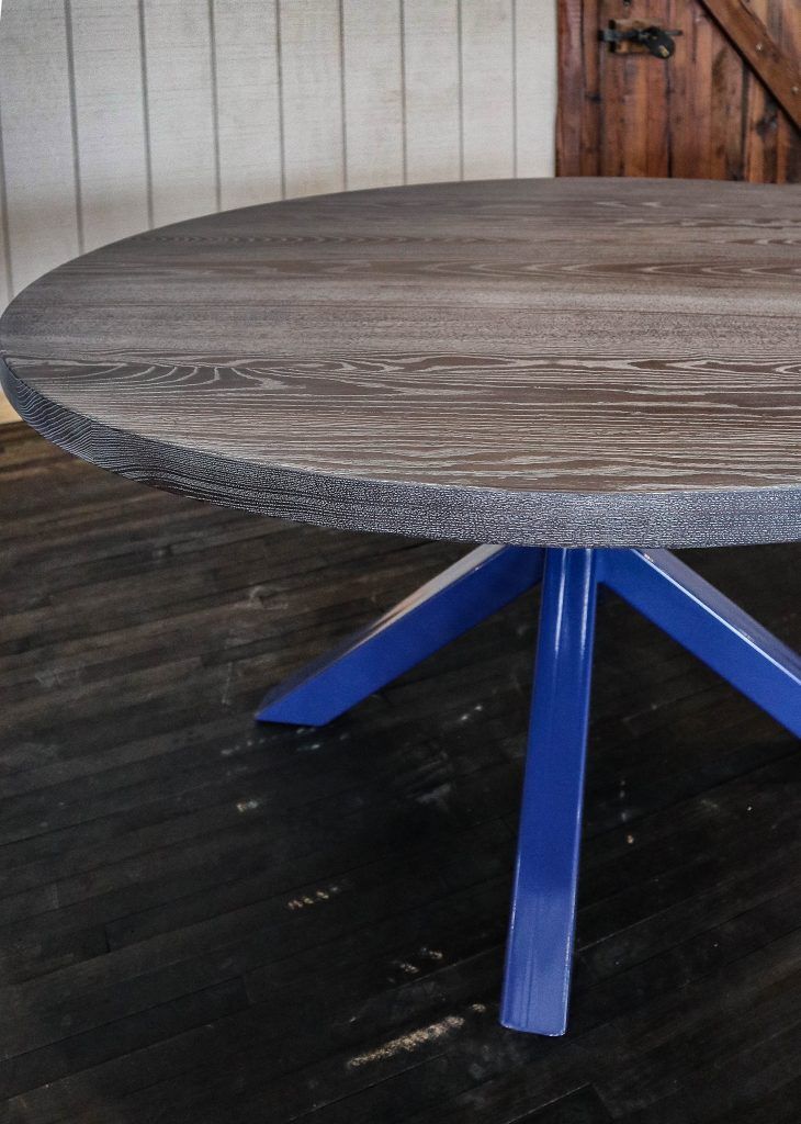 Truck Blue Double Metal-X Briar with White Cerused