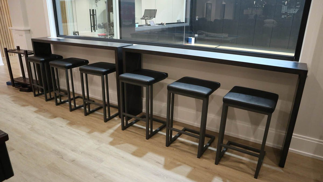 Waterfall Console 12x72x36 Thick Top Ash Gray Espresso Satin