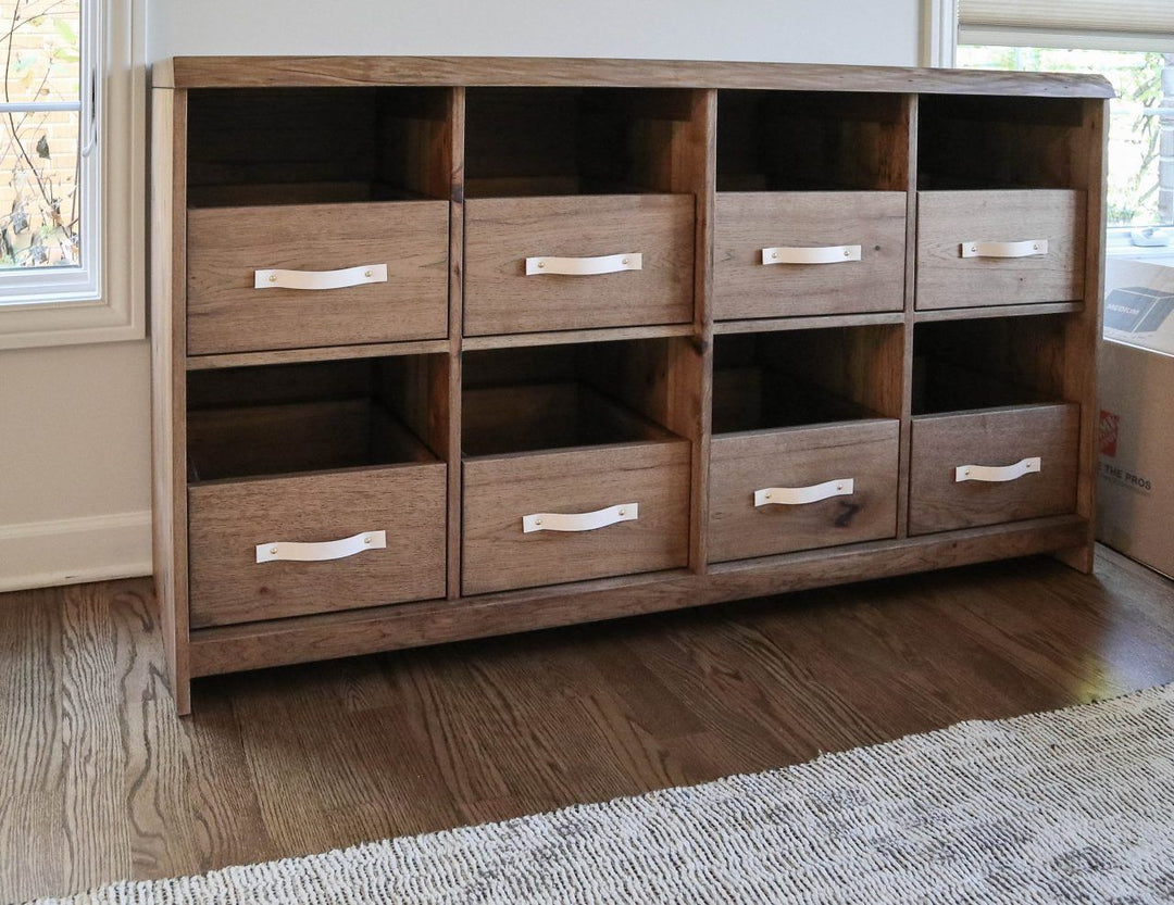 Western-Springs-64Wx19Dx36T-custom-media-record-storage-rustic-hickory-live-edge-top-House-Provincial-flat