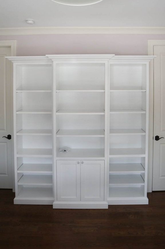 Wilmette-78x87-bookcase-brown-maple-Bright-White-Satin-1